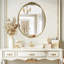 Christa Metal Oval Wall Mirror-1696367774