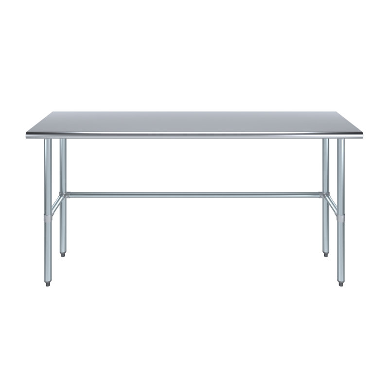 Stainless Steel Open Base Work Table, 35" H x 72" L x 18" W