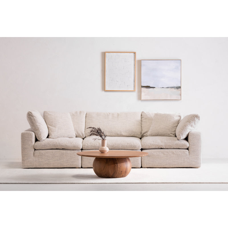 Clay MODULAR SOFA PERFORMANCE FABRIC LIGHT GREY, Light Gray