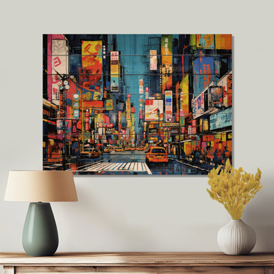 Sidnee " Colorful City Tokyo Popart II " Mixed Media and Color Photography Print