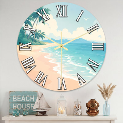 Paysage et nature, plage tropicale avec palmiers et vagues océaniques