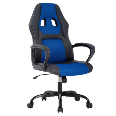 Gaming Chair Ergonomic Office Chair Computer Chair With Lumbar Support Ergonomic Pu Leather Adjustable Height Executive Chair For Women Men And Adults