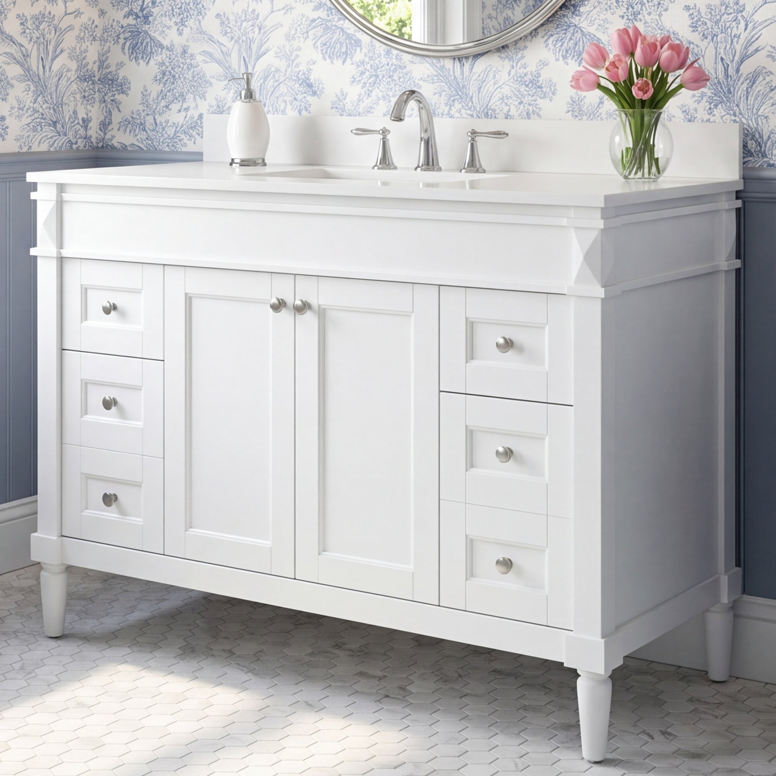 Readington 48'' Single Bathroom Vanity, White