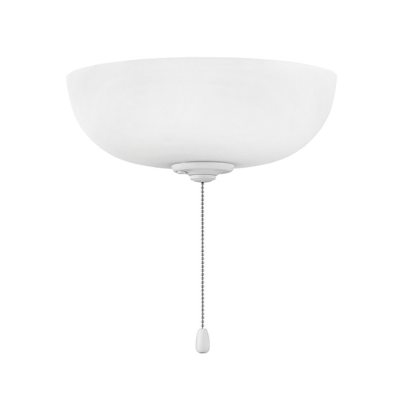 11'' White Glass Bowl Ceiling Fan Light Kit