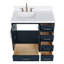 Ensemble de meuble-lavabo simple 36,25 po avec plateau en quartz Abshire-94668912