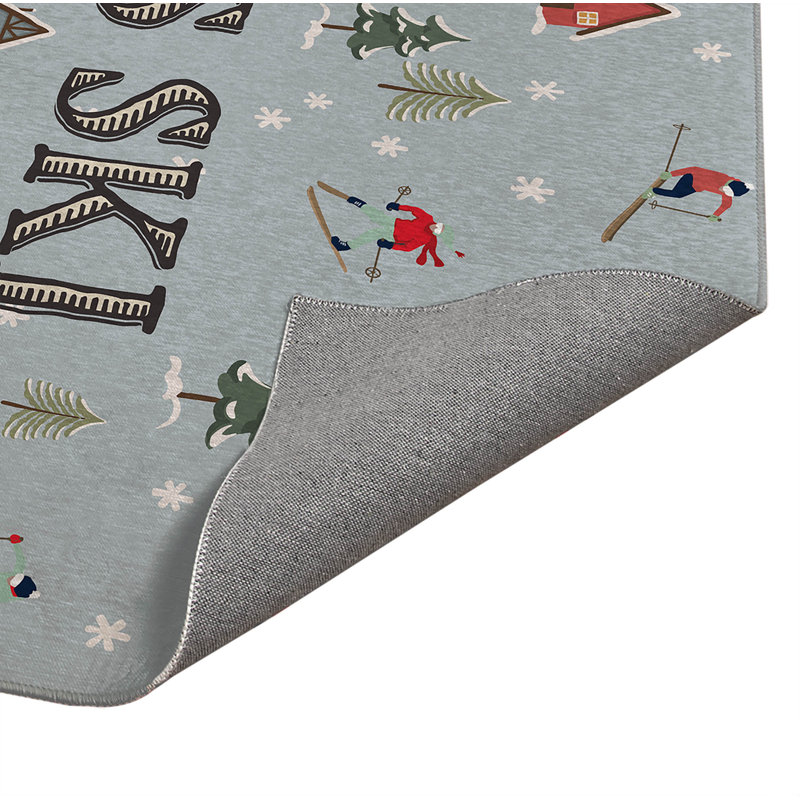 Tapis de cuisine Apres Ski, Bleu, Rectangle 5 pi x 7 pi