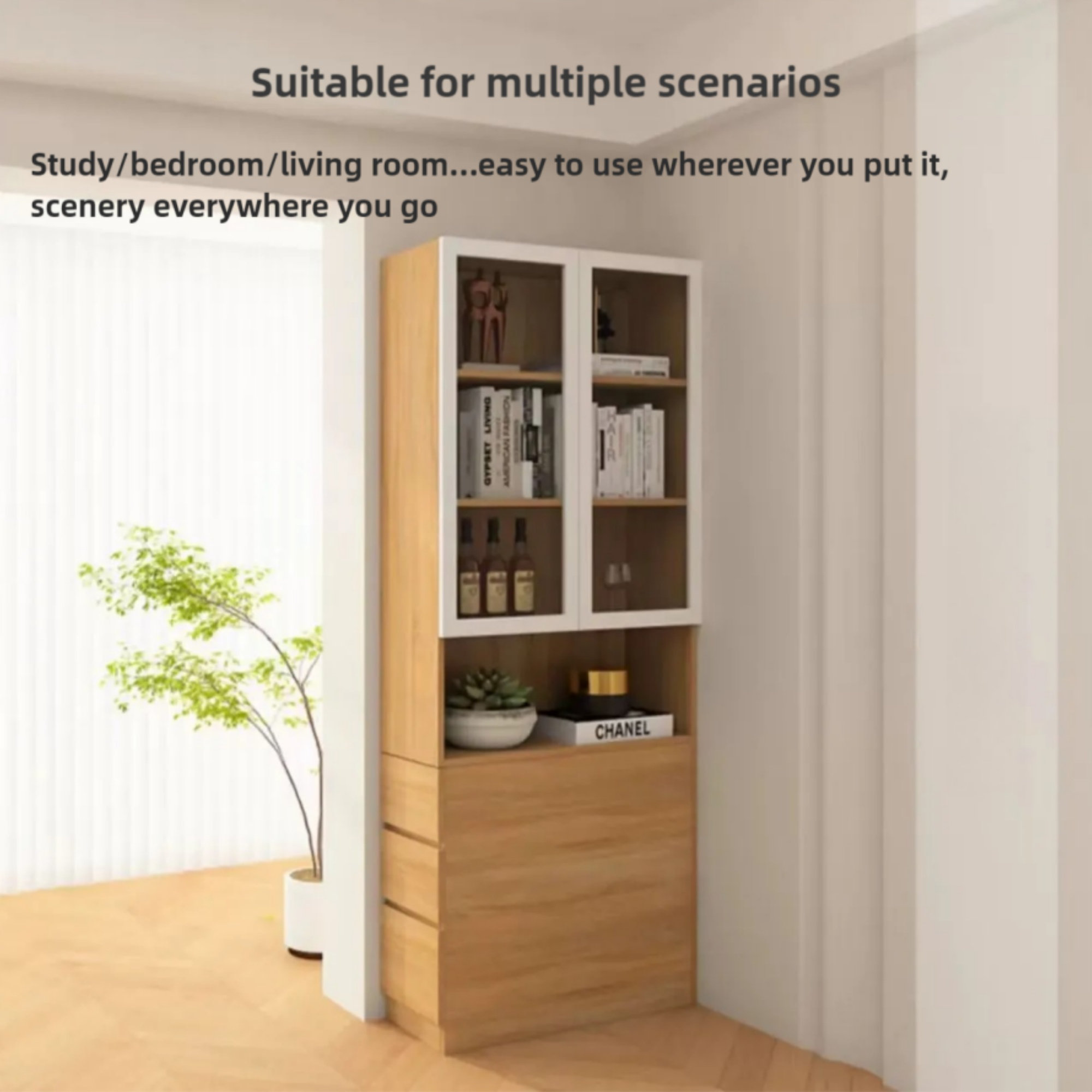Latitude Run® Floor-to-ceiling Corner Storage Cabinet - Wayfair Canada