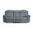 Zubaida Two Tone Grey Velvet Recliner Sofa w/USB Port & Drop Down Table
