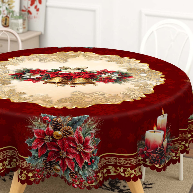 Nappe rouge en polyester lavable