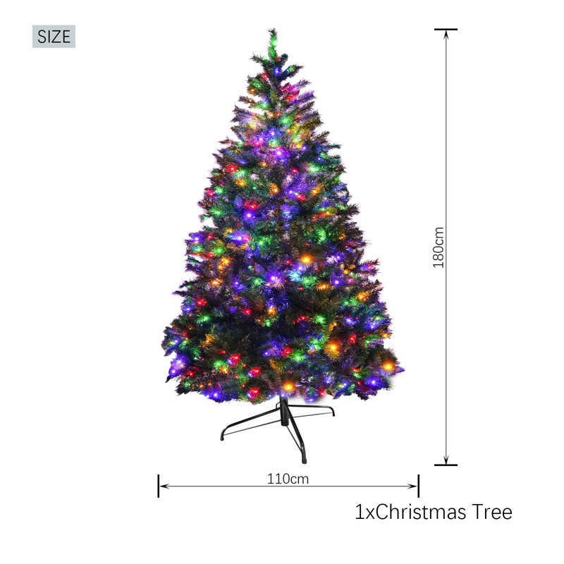 Artificial Christmas Tree, 6.0 ft, Pre-Lit