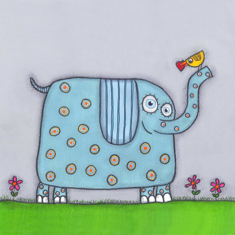 «Elephant», reproduction sur toile tendue, H 32 po x l 32 po x P 1,5 po