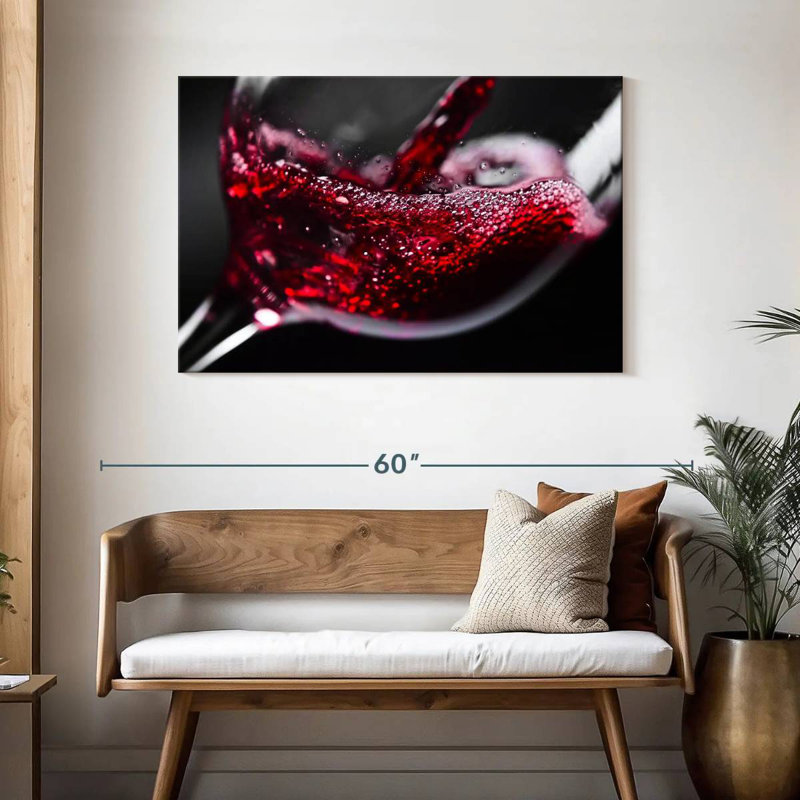 Yarlin Bubbly Red Wine, 30" H x 45" W