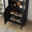 Bibliothèque H 71 "avec portes en verre trempé, armoire de rangement avec ports de charge USB et Type-C et lumières DEL (2B)-2144005871
