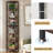 7-Tier Corner Bookcase, 78.7" Slim Corner Storage Rack