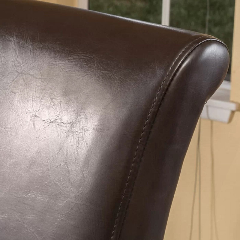 Tabouret de comptoir pivotant en cuir synthétique 28 pouces