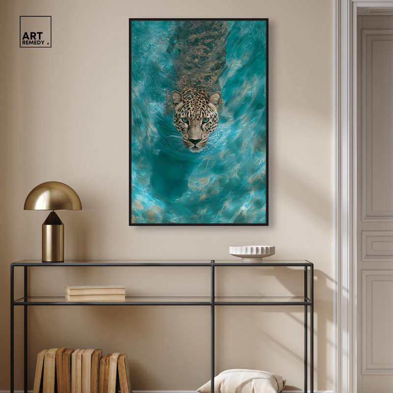 «Water Ghost», reproduction d'art sur toile par Art Remedy, cadre noir, 24 x 36, H 37 po x l 25 po, Structure noire