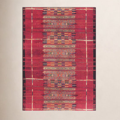 Sesena Red Striped Outdoor Rug
