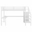 Lit mezzanine avec bureau en L et port USB, tablette de garde-robe et DEL-1601869078