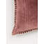 Coussin décoratif | Coussin décoratif en velours de coton délavé à la pierre avec bords décoratifs cousus à la main - 18 po x 18 po-112777829