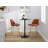 Swivel Upholstered Counter Stool with Metal Frame-94398876