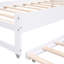 Lit de jour simple en bois TG, blanc, 2 lits gigognes, 3 espaces de rangement, de charge-1141420457