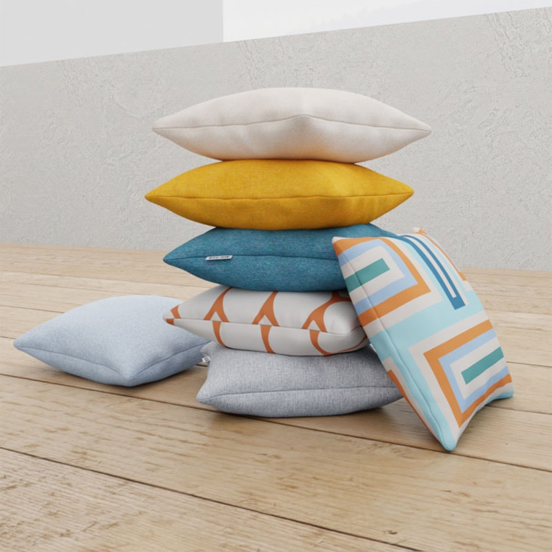 Geometric Reversible Throw Pillow, Ceramic