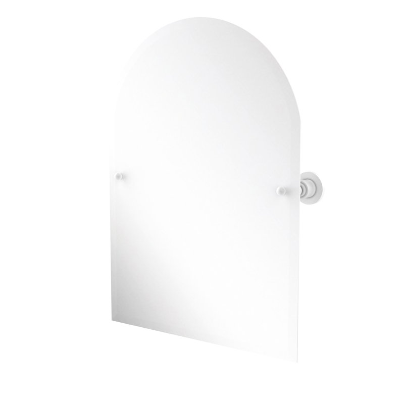 Miroir supérieur arqué 21 "x 26" lera, Blanc mat