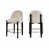 Tissu beige / finition noire