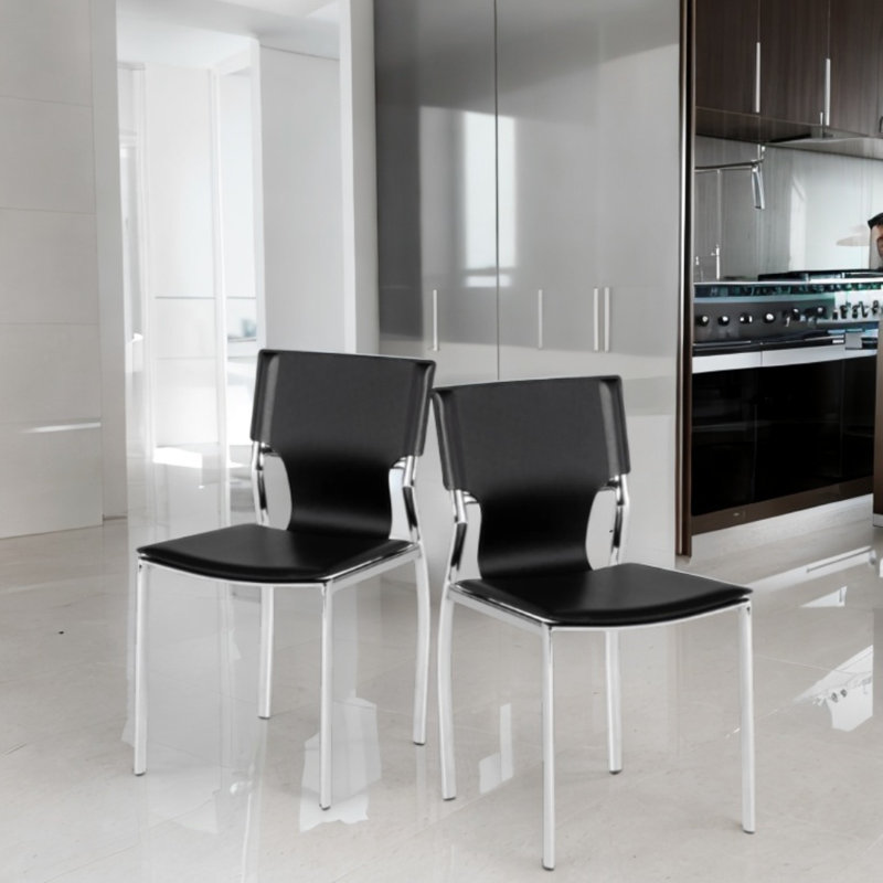 Mounjid Side Dining Chair, Black