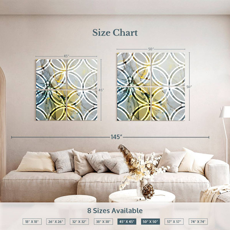Avery Overlapping Circles, 45" H x 45" W