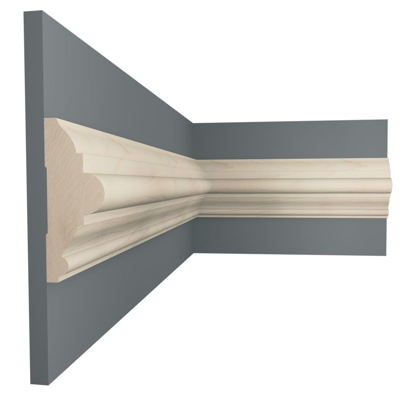 Maple Solid Hardwood Chair Rail Moulding 96" Length