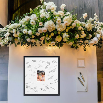 Lucie Signature Mat Picture Frame, Photo Frame Wedding Guest Book Alternative, Autograph Picture Mat for Signature Board, Wedding Celebrations Graduations Support Encouragement or Retirement