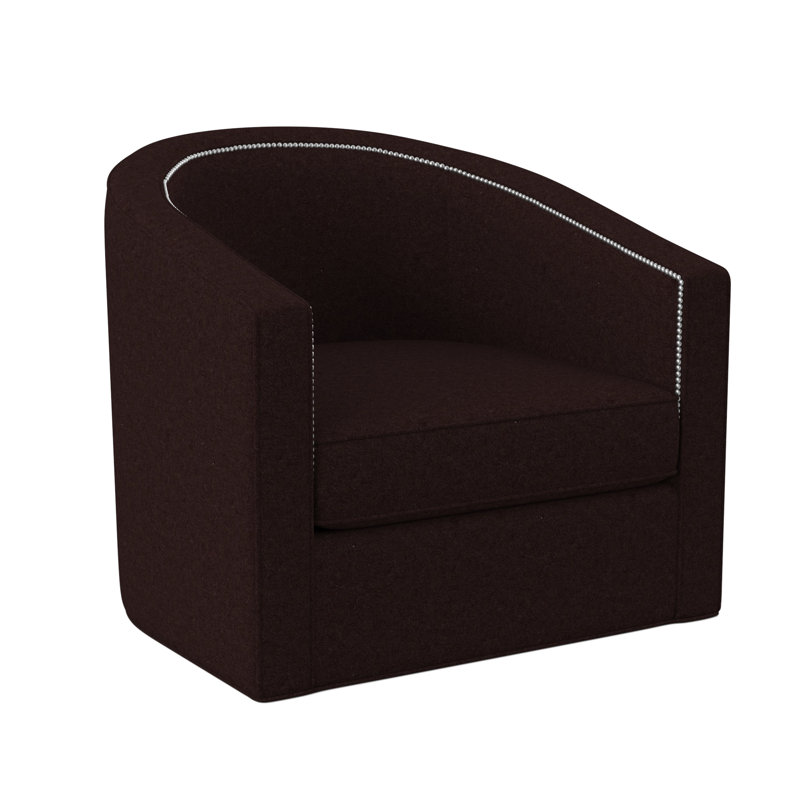 Ambassador Barrel Chair, Margaret Mahogany, Pewter Small