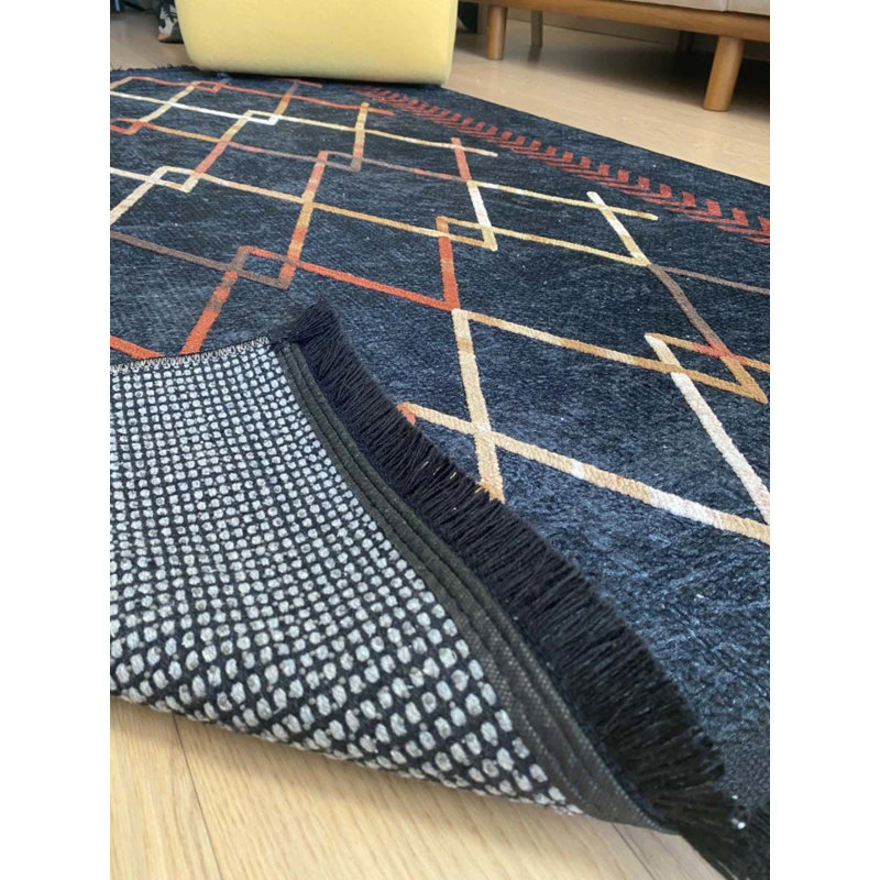 Tapis Kalkedon avec envers antidérapant, Tapis de couloir 5 pi 3 po x 14 pi 10 po