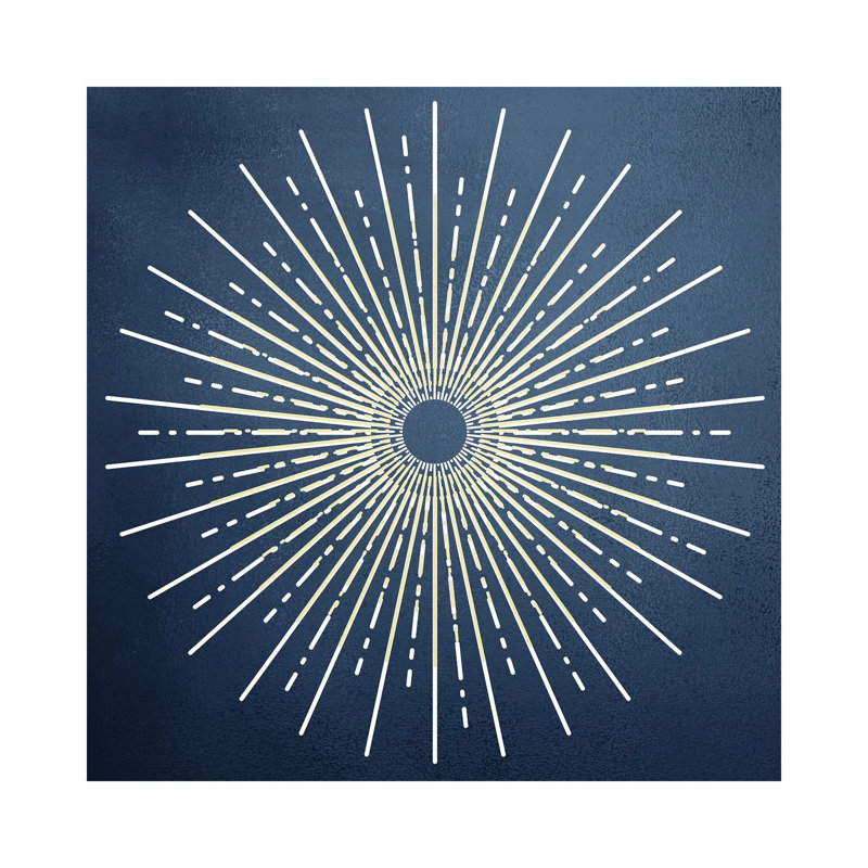 Blue Burst - Wrapped Canvas Print, 66.04cm H  x 66.04cm W  x 1.91cm D