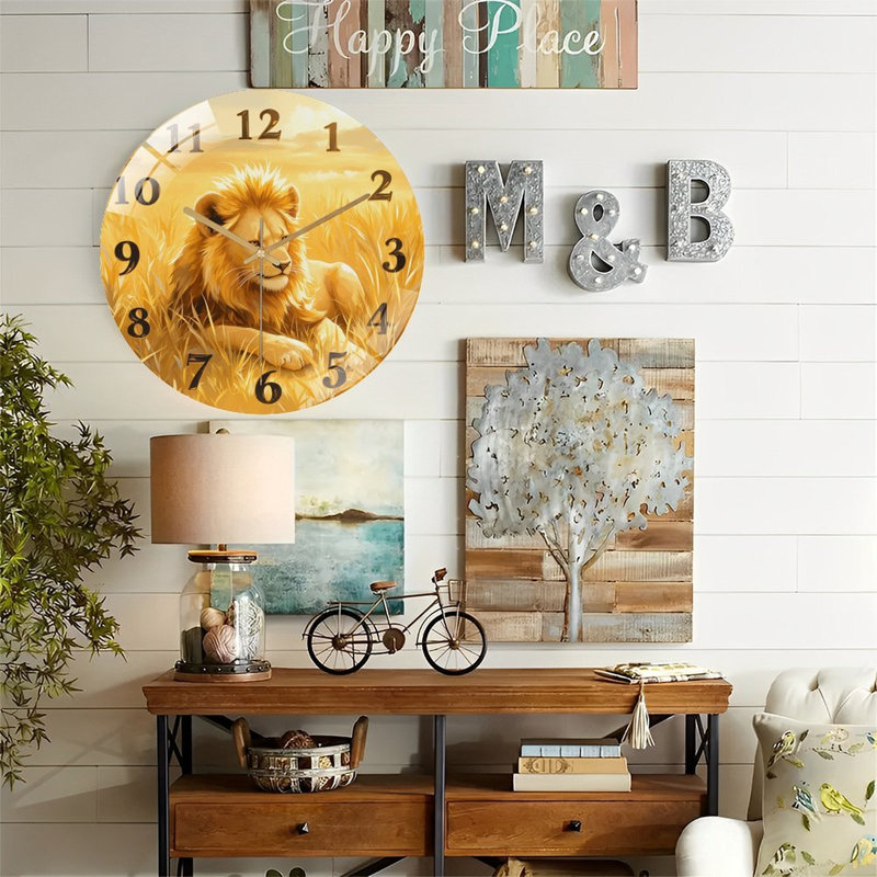 Horloge murale Lion