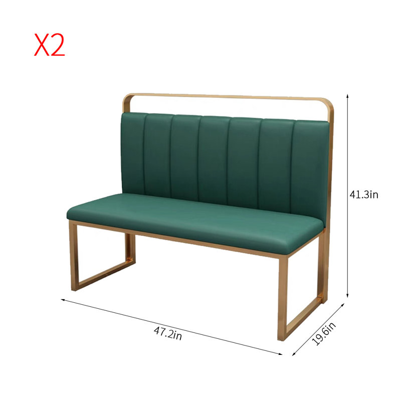 Banc rembourré en similicuir Light Luxury