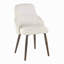 Chaise en bois de noyer foncé et similicuir - ensemble de 2
