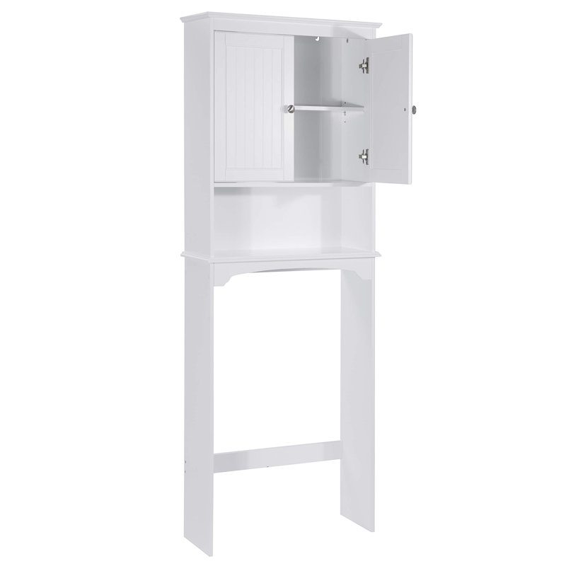Hardan Over The Toilet Storage, White, 66"H x 25"W x 9"D