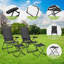 Chaise de camping inclinable avec repose-pieds Gratia