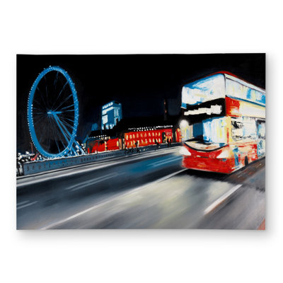 Bus travel by night - Bedroom Car outdoor area rug for decor