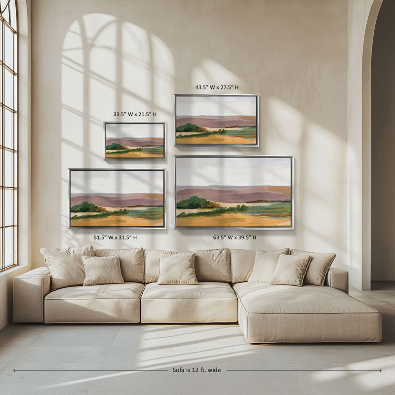 "Nature Walk II" par Pamela Munger, reproduction sur toile dans un cadre flottant, H 27,5 po x l 43,5 po