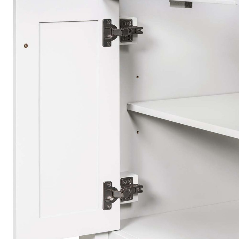 Meuble-lavabo de salle de bain Sopheak, Blanc