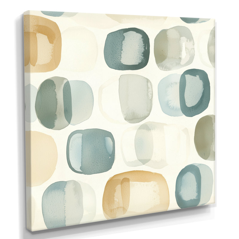 Odelio Minimalist Meditation Stone Collage IV - art mural méditation, H 16 po x l 16 po, Toile tendue, Ne pas appliquer