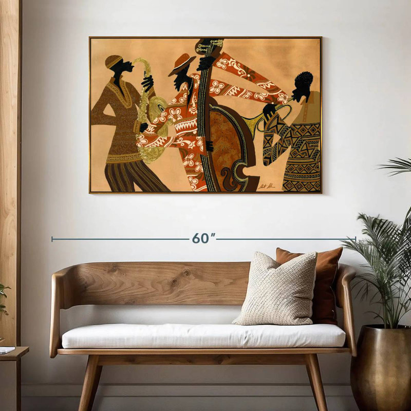 All That Jazz, 46 po x 31 po, Cadre flottant doré