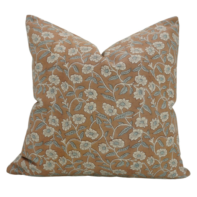 Fabdivine Artisan Hand Block Print Pillow Cover Haridwar Design, Premium Throw Cushion for Home, Rectangular 36"H x 14"W