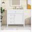 Meuble-lavabo moderne 36 po avec lavabo supérieur