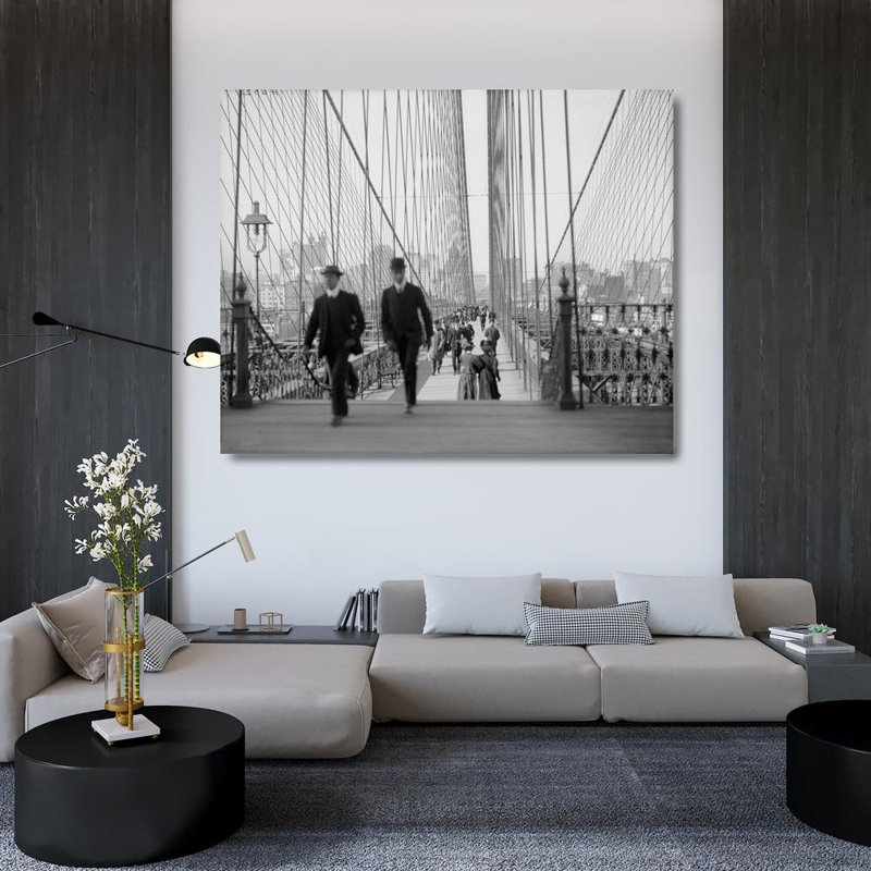 Pont de Brooklyn à New York - 1909, H 36 po x l 45 po