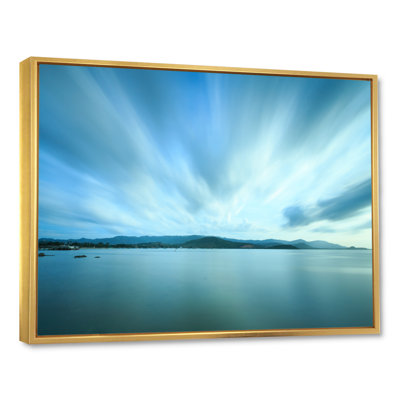 «Dramatic Tropical Blue Sunset Sky», peinture sur toile