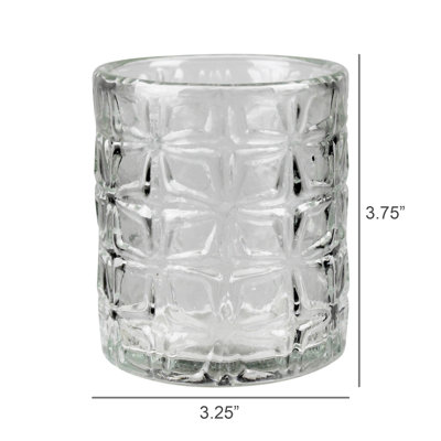 Pressed Glass Tumbler  8 Oz Capacity